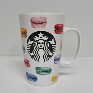 Starbucks 2015 Rainbow Macaroons Colorful Ceramic Coffee Mug 16 oz